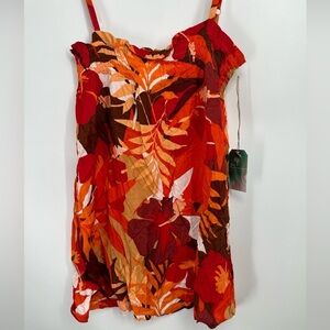 True Destinations Resort Wear Small Cotton Tunic Dress Beach CoverUp NEW